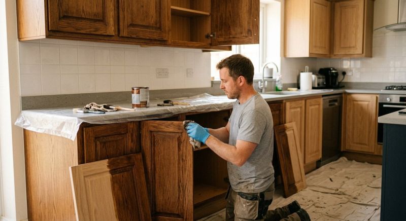 Kitchen Cabinet Staining in Carmel, IN
